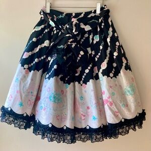 Angelic Pretty Jewelry Jelly Lolita Skirt, size small 26 waist